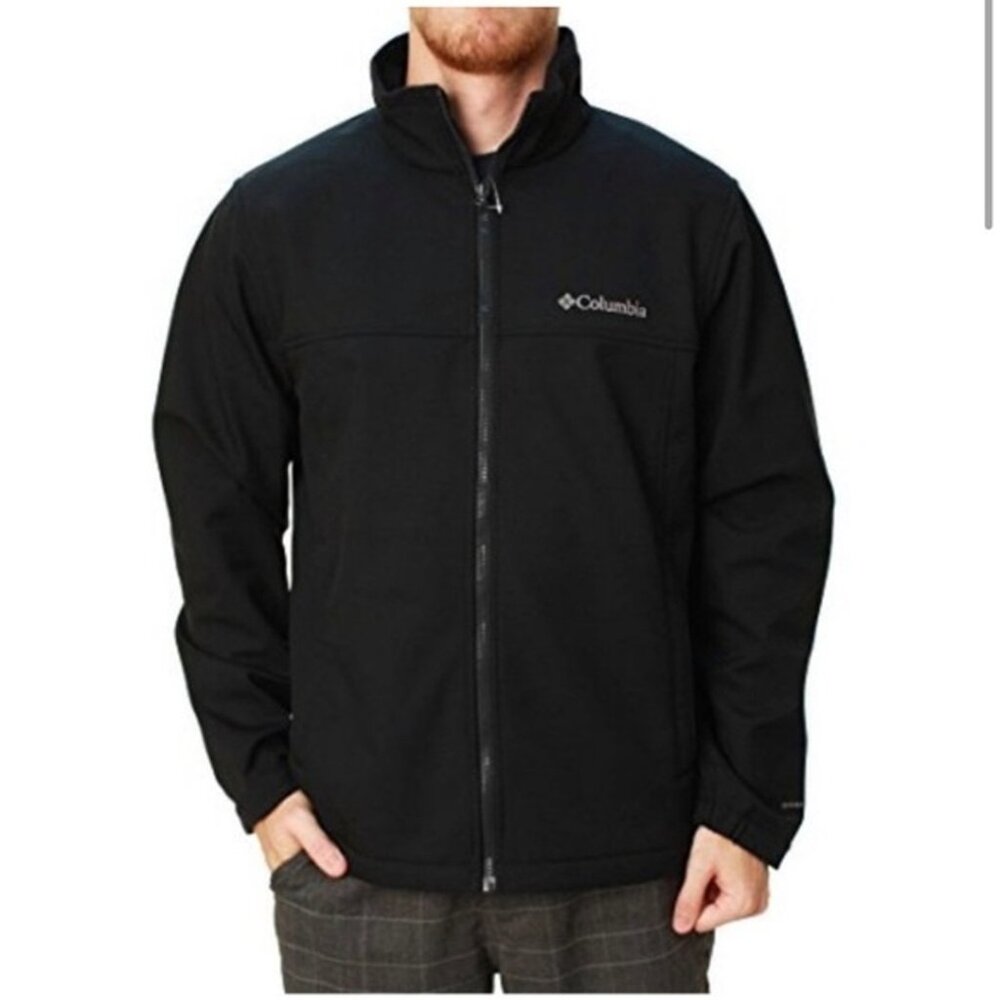 Columbia Men's Black Village Softshell Classic Fleece Full Zip Basic Jacket 3X
